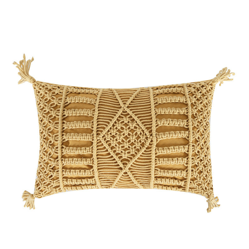 Knitted bedroom wave pillow
