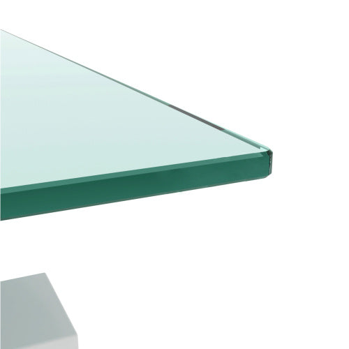 White & Clear Modern Coffee Table