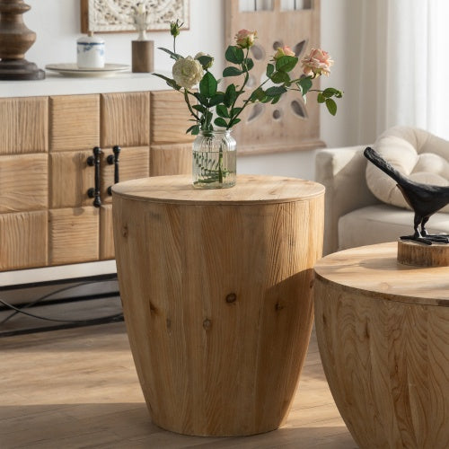 Vintage Bucket-Style Coffee Table Set