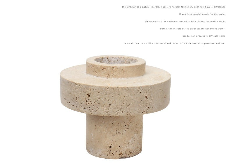 Natural Yellow Cave Stone Home Living Room Console Tables Soft Decoration Straight Vase