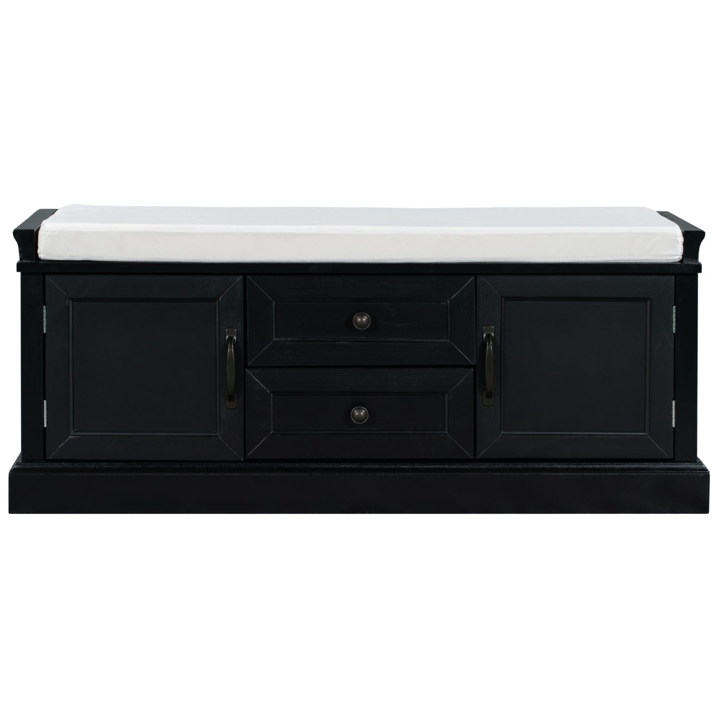 TREXM Storage Bench – Drawers, Cabinets & Removable Cushion for Living Room