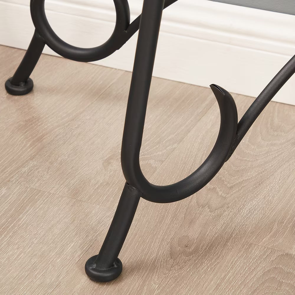 Console Table with Tempered Glass Top