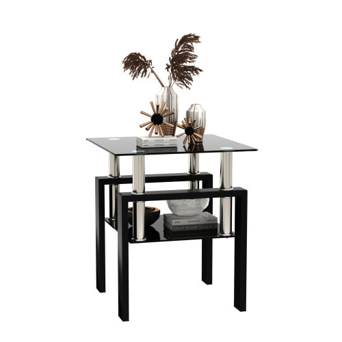 Modern Square Glass 1-Piece Coffee Table