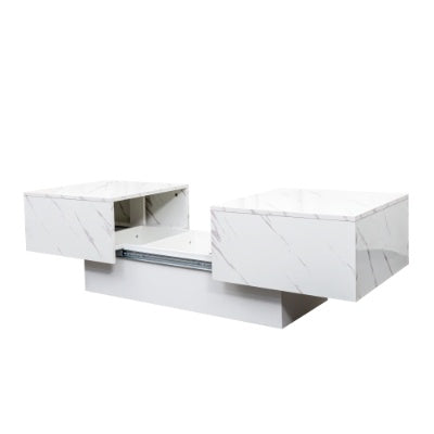 Coffee Table With Sliding Tabletop, Center Table With Hidden Storage Compartment, Extendable Table For Living Room