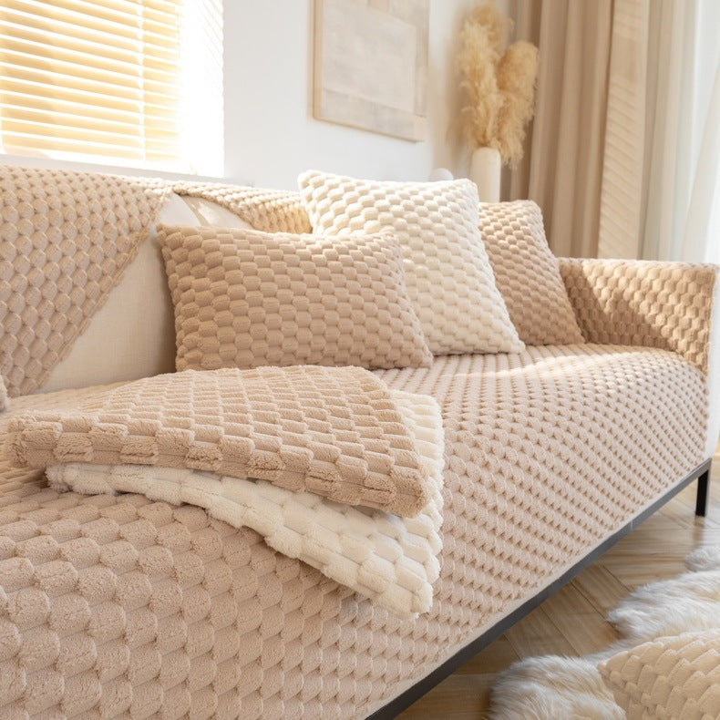 Plush Non-slip Dustproof Warm Thickening Sofa Cushion