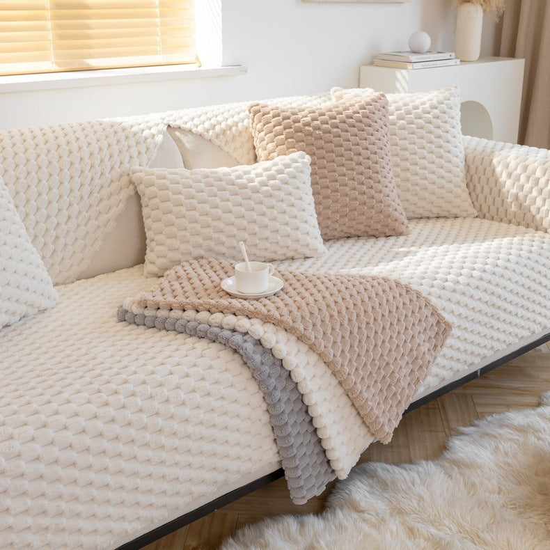 Plush Non-slip Dustproof Warm Thickening Sofa Cushion