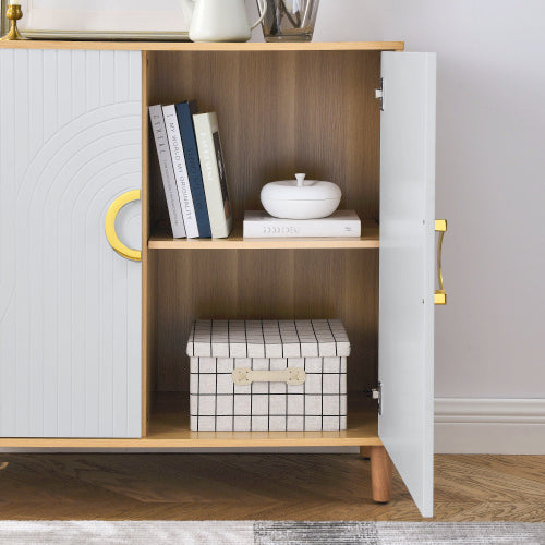 Wooden Storage Cabinet – With Doors & Adjustable Shelves