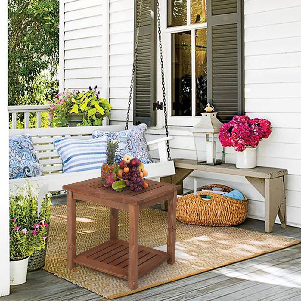 Solid Wood Square Patio Table