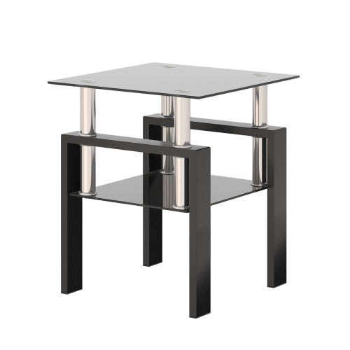 Modern Square Glass 1-Piece Coffee Table