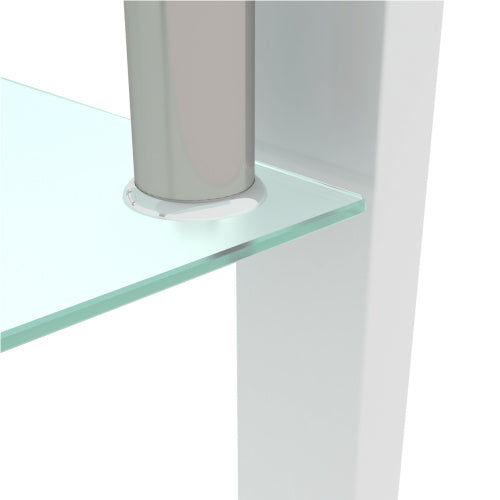 White & Clear Modern Coffee Table