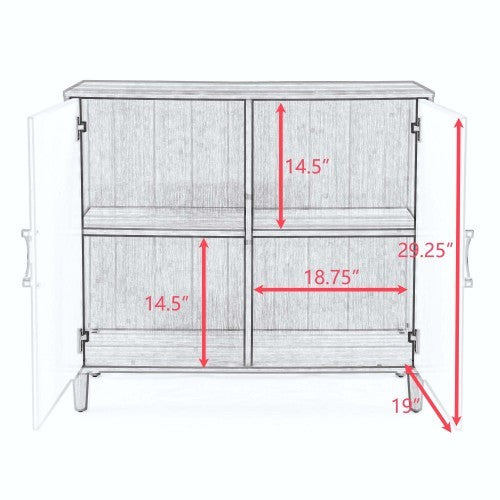 Wooden Storage Cabinet – With Doors & Adjustable Shelves
