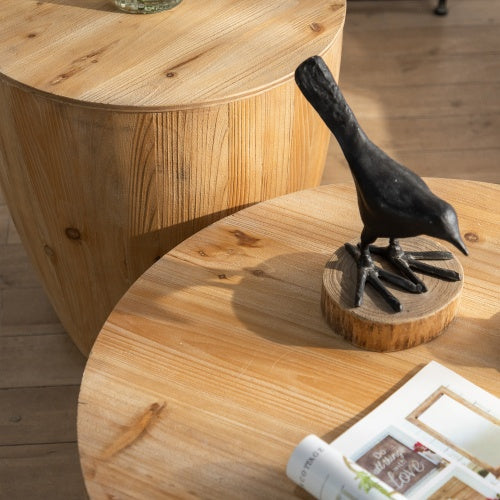 Vintage Bucket-Style Coffee Table Set