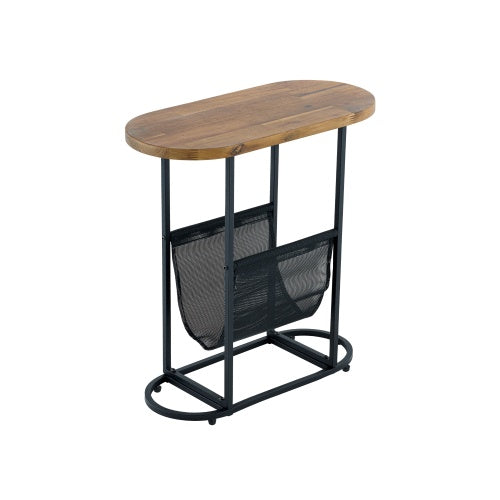 Acacia Oval Side Table – with Magazine Rack (Set of 2)