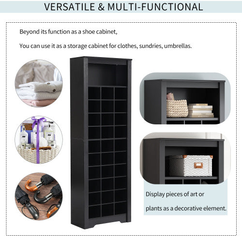 Modern Shoe Cabinet Console – 30-Pair Capacity