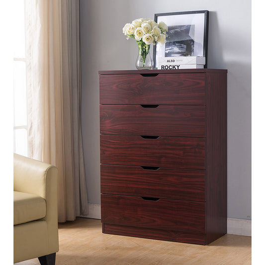 Wooden Bedroom Dresser – 5-Drawer Cabinet