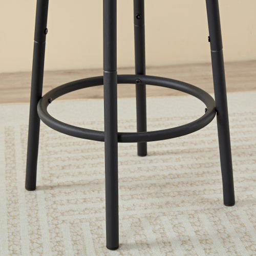 Three Piece Two Cushioned Bar Chairs With Backrests