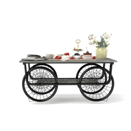Retro Coffee Table with Sturdy Base